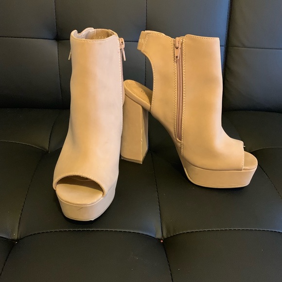 BAMBOO Shoes - Open Toe Heels